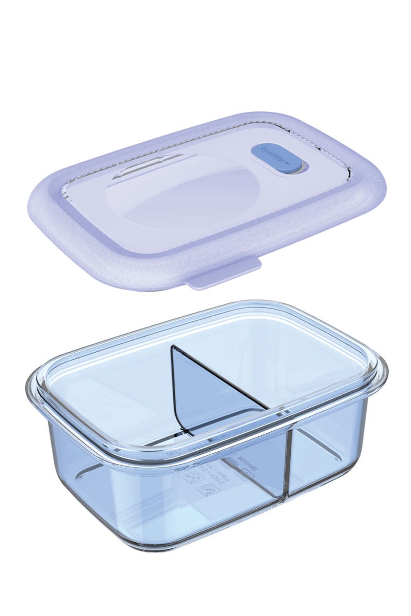 Built Glass Lunch Box With Utensils 900ml Cutlery Food Travel Storage  Leakproof