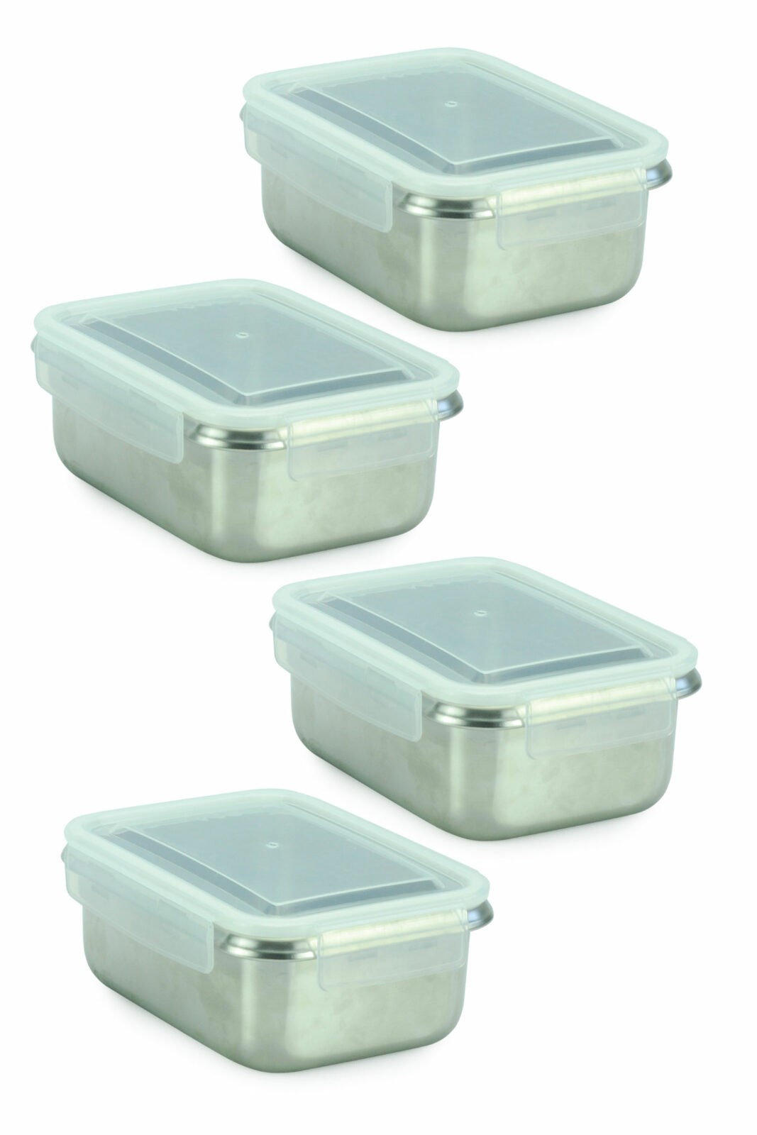 304 Stainless Steel Square Food Storage Lunch Box Containers Eco