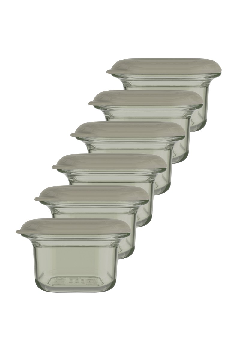 6 Pkg, Silicone Sauce Container, 180ml-Clear - Minimal